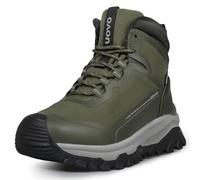 UOVO Botas de senderismo impermeables para hombre, para todas las estaciones, para senderismo, senderismo, antideslizantes, talla 40-45, verde militar, 42.5 EU