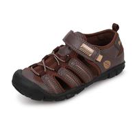 UOVO Sandalias cerradas para niños y niñas, zapatos ajustables de senderismo y senderismo para el verano, tallas 25 EU hasta 35 EU, marrón, 33 EU