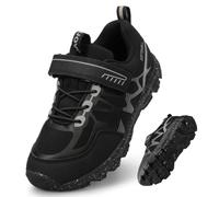 UOVO Zapatillas de deporte para niños, impermeables, para senderismo, zapatillas de trekking, para exteriores, zapatillas deportivas para correr, 27-40, negro reflectante, 36 EU