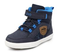 UOVO Zapatos de invierno para niños Botas de nieve para niños Zapatos con forro cálido Zapatillas de caña media Azul Talla 37
