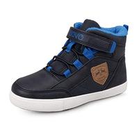 UOVO Zapatos de invierno para niños Botas de nieve para niños Zapatos con forro cálido Zapatillas de caña media Azul Talla 33