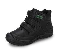 UOVO Zapatos escolares para niños, resistentes al agua, color negro, zapatos de senderismo, zapatillas de media pantorrilla, botas para caminar, calzado de senderismo para niños, talla 8.5 de Reino