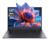 UOWAMOU Laptop de 14 pulgadas con Windows 11 Pro - Intel N5095 de cuatro núcleos, 8 GB de RAM 128 GB SSD, WiFi 5/Bluetooth 5.0, cubierta de privacidad para cámara web, Office 2024 precargada