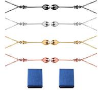 UOWAN,Collar con 8 cucharas de té, con colgante de cuchara de té ajustable, cadena de collar con cuchara real, Silver, 8 PCS