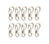 uoXHFdh Mini llavero de acero inoxidable con clip resorte y gancho mosquetón(Sliver)