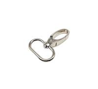 uoXHFdh Monedero giratorio con cierre de langosta, bolso mano, billetera, correa hombro, hebilla cinturón, clip, llavero(Silver,32mm)