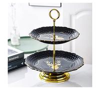 uoXHFdh Plato de frutas, soporte for pasteles, for dulces for sala estar, decoración festivales, fruteros/bandeja azul, tazones for(Black)