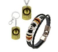 UoYu TFYU Anime OP. Juego de joyas para cosplay, collar con colgante de caricatura, llavero de dibujos animados, pulsera de esqueleto con calcomanías, total de 23 piezas