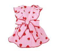 Uozonit Arnés para perros pequeños, arnés para perros con flores, falda de princesa para cachorros, transpirable, con hebilla de cordón, para perros pequeños, gatos, niñas, cachorros
