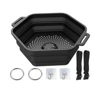 Uozonit Baño de ducha de hielo, accesorio de cabezal de ducha para baño de hielo, barril de baño de hielo portátil de enfriamiento rápido, cubo plegable de silicona para baño