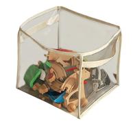 Uozonit Canastas de almacenamiento grandes, caja de juguetes gruesa transparente, contenedor de almacenamiento portátil impermeable con asa para niños, padres, accesorios para el hogar, organizador