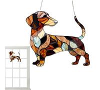 Uozonit Dachshund , colgantes de acrílico para perros , colgantes de ventana manchados para cachorros, para mujeres, mamás, amantes de los cachorros