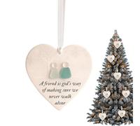 Uozonit de de mar, de cerámica en Forma de corazón para árbol de la Amistad, Colgante artístico para Mujeres, Hija, Mejor Amiga, Hermana, día de la Madre, cumpleaños, Boda