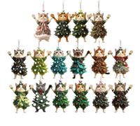 Uozonit de Gato | Colgante de Gatito acrílico 2D para decoración del hogar | Árbol de Navidad, de Gato, para de visión Trasera de Coche, Mantel, Puerta, Entrada, Sala de Estar