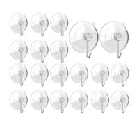 Uozonit Ganchos de , ventosas transparentes con ganchos, organización del hogar para escritorio, puertas de inodoro, RV, cocina, coche, camping, azulejos, baño, al aire libre y hogar