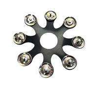 Uozonit Juego de platillos,Juego de platillos para batería | Juego de platillos de batería de acero inoxidable negro montable,Accesorios profesionales de charleston antioxidantes,