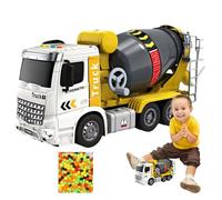Uozonit Juguete hormigonera,Camiones de construcción de Juguete - Camión de Juguete Mezclador de Cemento para niños,Camión Mezclador de Cemento a Escala 1:32 con Luces y Sonidos, Juguetes para niños