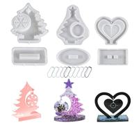 Uozonit Moldes de silicona de Navidad, moldes de silicona para vacaciones, molde reutilizable con marco de fotos base para interiores, hogar, Acción de Gracias, dormitorio, Halloween, hombres y