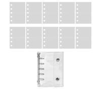 Uozonit Papel de relleno para cuaderno, cubierta de PVC transparente, 5 anillas, papel de cuaderno de hojas sueltas, 10 hojas, colección de manualidades para carretera, coche, avión, viajes, álbumes
