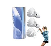 Uozonit Pluma de bola de bádminton, volante profesional para interiores, lanzadera blanca de alta velocidad, juegos de raqueta de playa, volante profesional para interiores