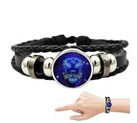 Uozonit - Pulsera de Cuerda Trenzada de constelación, Pulsera de constelación del Zodiaco Unisex de portátil constelación Zodiaco para Hombres