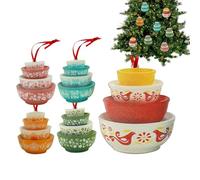 Uozonit Pyrex - de Navidad de acrílico 2D, decoración apilable de acrílico, cuenco decorativo de Navidad, para Acción de Gracias, vacaciones, fiestas, oficinas, hogar, habitación, puerta