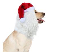 Uozonit Sombrero de Papá Noel de Navidad con diseño de gato y perro, divertido sombrero de Papá Noel, ropa para mascotas para días de invierno, noche familiar, jóvenes, niños, exteriores, amigos