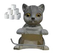 Uozonit Soporte de Papel higiénico para Gatos, Soporte para Papel higiénico para Gatos, Bonito Estante para Rollo, dispensador montado en la Pared, para Dormitorio, hogar, baño, Viajes