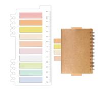 Uozonit Sticky Tabs, Sticky Page Markers - 200 rotuladores adhesivos de colores, pestañas para escribir, mejora la experiencia de lectura, tiras de texto para estudiantes y profesores para cuadernos,
