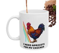 Uozonit Taza de cerámica de 350 ml, taza de café de gallo, para el hogar, viajes, descansos por la mañana, fiesta, noche, cocina, lugar de trabajo