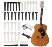 Uozonit Tuerca de sillín de guitarra, pasadores de puente para guitarra acústica, herramientas de repuesto multifuncionales de instrumento de cuerda para hombres, niños, niñas, jóvenes y adolescentes