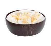 Uozonit Vasos de cáscara de nuez de coco, cuencos multiusos naturales hechos a mano, vasos de agua marrón rústicos, cuencos resistentes al desgaste para ensalada, postres, batidos