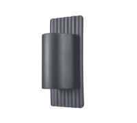 Up Down Wandleuchte Acero Inox. Cristal H:26CM IP44 Gris 2x GU10 Lámpara Pared