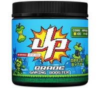 UP-GRADE Gaming Booster - Polvo para bebida energética para enfoque y energía - 200 mg de cafeína, L-tirosina, taurina, vitaminas y magnesio - Bebida clara y refrescante - 40 porciones (400 g)