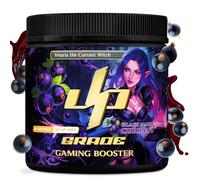 UP-GRADE Gaming Booster - Polvo para bebida energética para enfoque y energía - 200 mg de cafeína, L-tirosina, taurina, vitaminas y magnesio - Bebida clara y refrescante - 40 porciones (400 g)