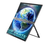 UP PARTS® Monitor portátil, doble monitor portátil, 156PS - 15.6" Aluminio Full HD 1920x1080, IPS, doble pantalla plegable, USB-C y HDMI, Ultra delgado, altavoces integrados, empresa italiana