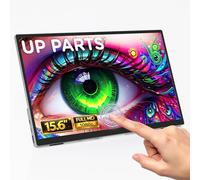 UP PARTS Monitor portátil, monitor táctil, pantalla portátil, 156AT - 15.6" aluminio, pantalla táctil, Full HD 1920 x 1080, IPS, USB-C y HDMI, ultra delgado, altavoces integrados, empresa italiana