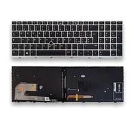 UP PARTS Repuesto de teclado para HP, teclado compatible con HP 15u G5, 15u G6 y EliteBook 755 G5, 850 G5, 850 G6, diseño italiano - Con retroiluminación - Con marco - Empresa italiana