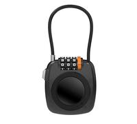 UP Security Etiqueta y soporte para rastreador Android con cerradura de combinación de 3 dígitos, compatible con Google Find Hub, Android AirTag Item Finder Lock (negro)