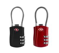 UP Security TSA Cerraduras para equipaje, combinación de candado pequeño con cable, cerraduras de equipaje aprobadas por la TSA, candado combinado con código, para maleta de viaje, taquilla de