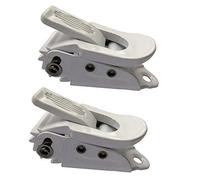 UP100 1 par de Snowboard Strap-in Piezas de unión Correas Hebilla de trinquete Hebilla de Tabla de Snowboard Hebilla Base de Metal 24 mm de Ancho Blanco (Pequeña Hebilla de trinquete)