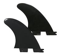 UP100 Double Tab F II - Aletas de surf, juego de 2, tamaño GL, negro, nailon, surf, bodyboard, SUP, surf, bodyboard