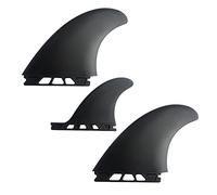 UP100 Juego de 3 aletas Surfing MR Twin Fin Set + Aletas de remolque (2 + 1 aleta) - Fibra de vidrio sólida y nailon compatible con tablas de surf de una sola pestaña