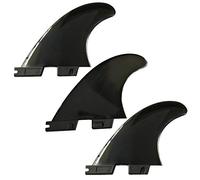 UP100 Tri - G5 Aletas de Tabla de Surf Compatible con FCS 2 fin Box Sup Surf Fin 1 Centro + 2 Lado 3 Colores ( (Negro)