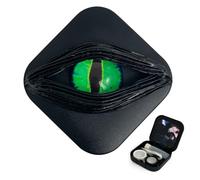 UpaClaire Estuche de Lentillas, Estuche para Lentes de Contacto, Kit de Extracción de Lentes de Contacto de Color - Green Forest Eye