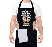 upain Rahmenlos - Delantal de cocina para hombre, diseño con texto en alemán