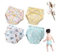 Upairy Training Pants for Boys Girls, Up Airy Potty Training Underwear, Washable Waterproof Absorbent Underwear (4Mix-H,Medium)