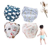 Upairy Training Pants for Boys Girls, Up Airy Potty Training Underwear, Washable Waterproof Absorbent Underwear (4Mix-N,Medium)