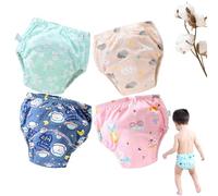 Upairy Training Pants for Boys Girls, Up Airy Potty Training Underwear, Washable Waterproof Absorbent Underwear (4Mix-E,Medium)