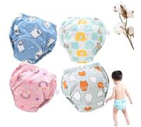 Upairy Training Pants for Boys Girls, Up Airy Potty Training Underwear, Washable Waterproof Absorbent Underwear (4Mix-M,Large)
